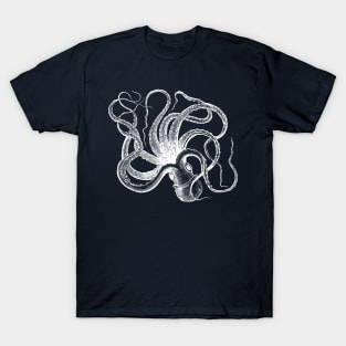 Vintage Octopus Kraken under the Sea Engraving T-Shirt